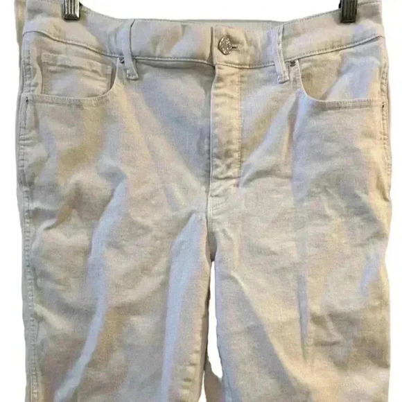 White House Black Market High-Rise Straight Leg Jeans Size 12 White Denim - Picture 3 of 9